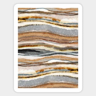 Abstract Agate Stripes Earth Tones Palette Sticker